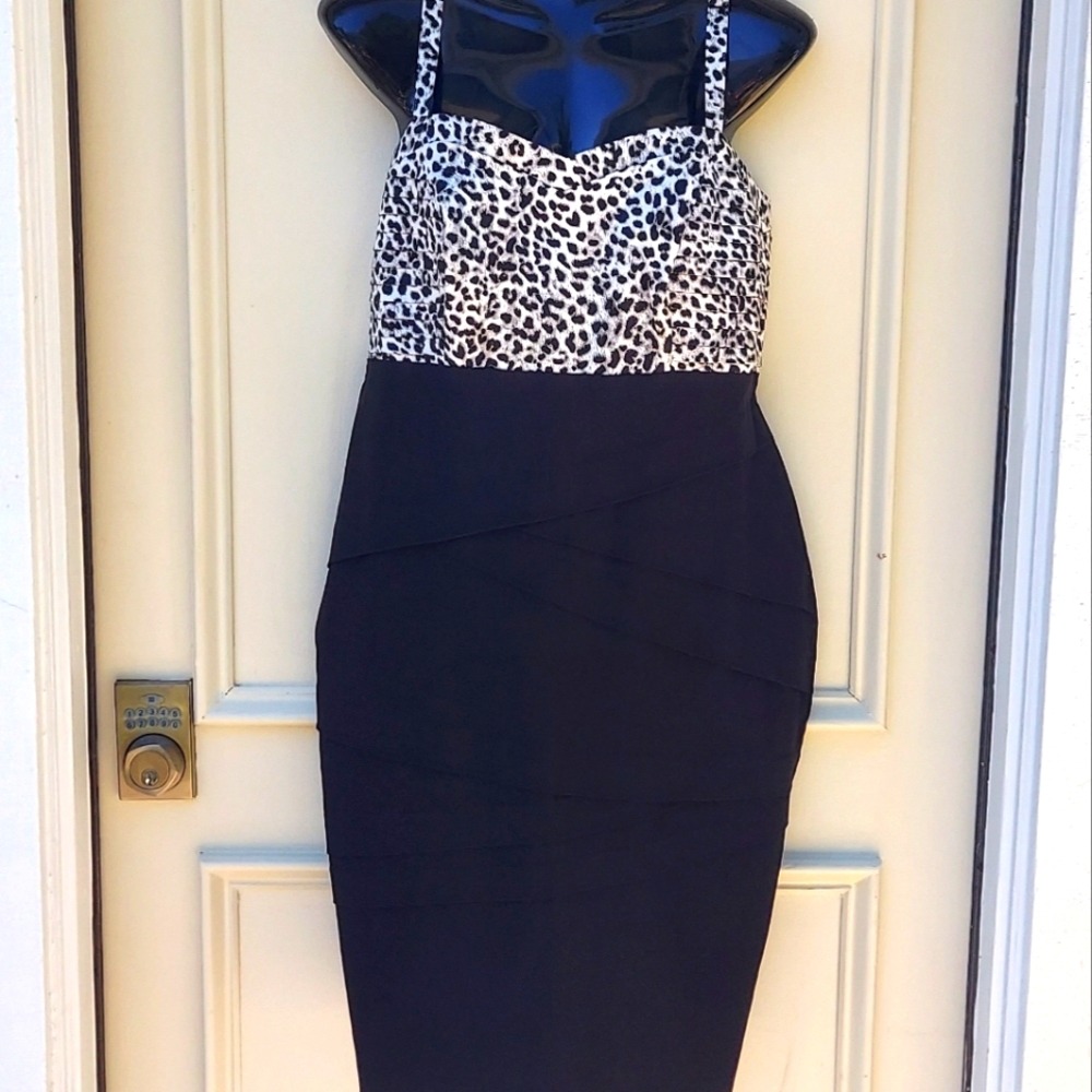 Torrid Womens Dress Bodycon Leopard Animal Print